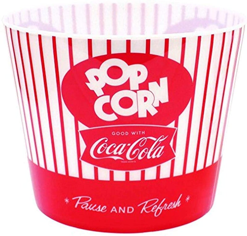 Tablecraft Coca-Cola Popcorn/Snack Bucket"Pause & Refresh" (CC400), Red - Image 1